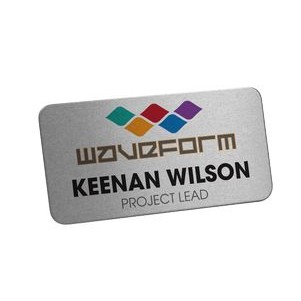 Digitally Printed Metal Name Badge